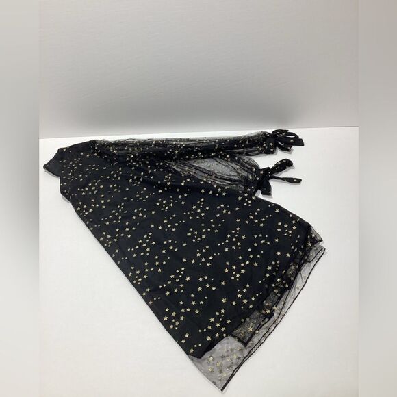 SHEIN Curve 4XL Sheer Tule Overlay Dress Gold Star Pattern - Picture 5 of 5